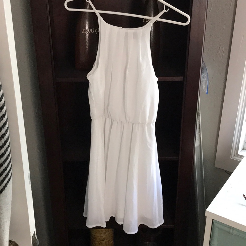 White midi dress